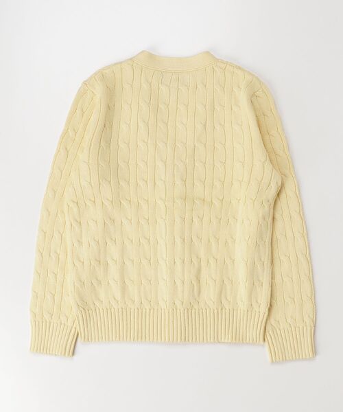 POLO RALPH LAUREN CHILDRENSWEAR(ポロ ラルフ ローレン チルドレンズウェア)の「ケーブルニット コットン Vネック カーディガン(カーディガン/ボレロ・キッズ・イエロー・XL/L)」の2枚目の写真