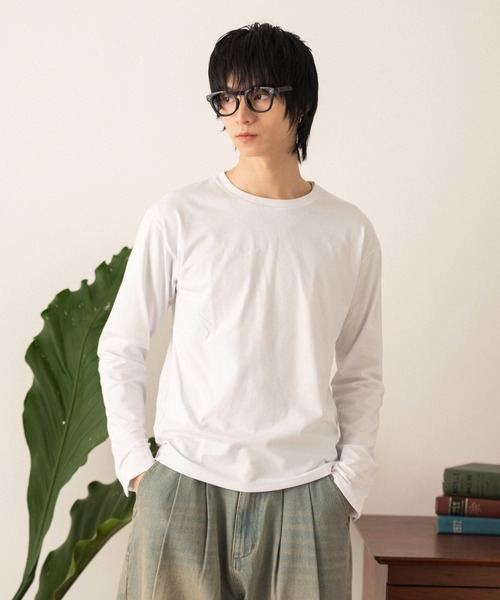 LUCY(ルーシー)の「LUCY/【26年春新作】フレアスリーブT(LS)(Tシャツ/カットソー・メンズ・チャコール/ホワイト・MEDIUM/LARGE)」の18枚目の写真