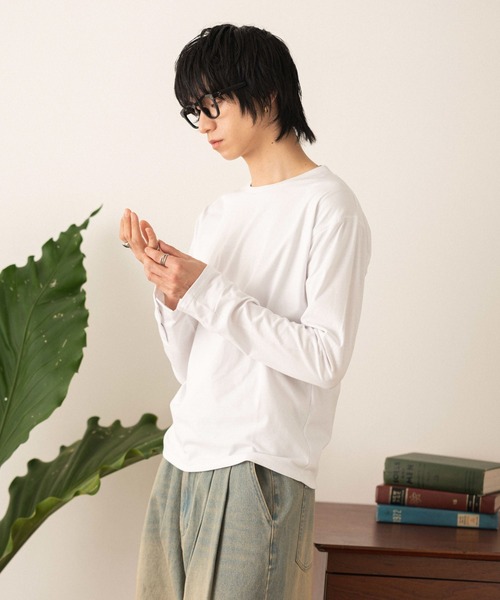 LUCY(ルーシー)の「LUCY/【26年春新作】フレアスリーブT(LS)(Tシャツ/カットソー・メンズ・チャコール/ホワイト・MEDIUM/LARGE)」の19枚目の写真