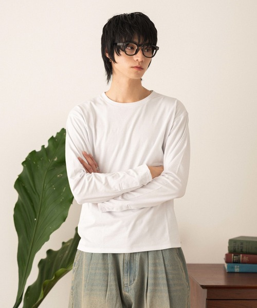 LUCY(ルーシー)の「LUCY/【26年春新作】フレアスリーブT(LS)(Tシャツ/カットソー・メンズ・チャコール/ホワイト・MEDIUM/LARGE)」の20枚目の写真