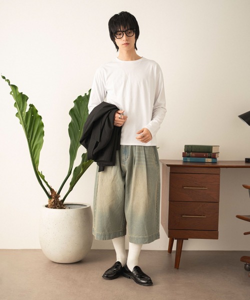 LUCY(ルーシー)の「LUCY/【26年春新作】フレアスリーブT(LS)(Tシャツ/カットソー・メンズ・チャコール/ホワイト・MEDIUM/LARGE)」の22枚目の写真