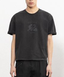 ミョドク クロップTシャツ [ウォッシュドブラック]