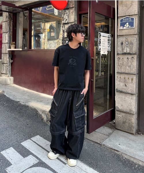 BEGIN202（ビギン202）の「ミョドク クロップTシャツ [ウォッシュドブラック]（Tシャツ/カットソー・メンズ・その他・3/2/1）」の6枚目の写真