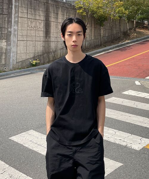 BEGIN202（ビギン202）の「ミョドク クロップTシャツ [ウォッシュドブラック]（Tシャツ/カットソー・メンズ・その他・3/2/1）」の3枚目の写真