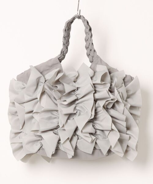 H.A.K（ハク）の「ナイロンフリルバッグ（トートバッグ・レディース・チャコール/ライトグレー/ブルー/ブラック・FREE）」の3枚目の写真