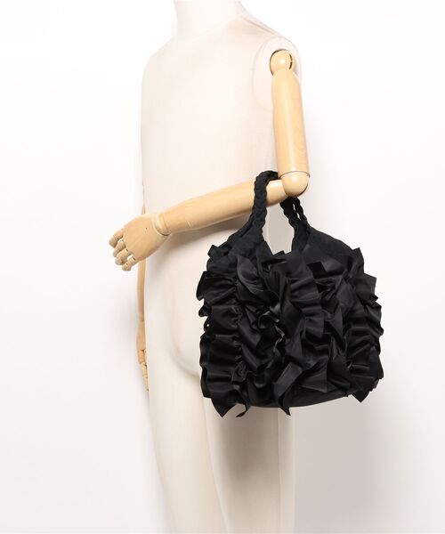 H.A.K（ハク）の「ナイロンフリルバッグ（トートバッグ・レディース・チャコール/ライトグレー/ブルー/ブラック・FREE）」の5枚目の写真