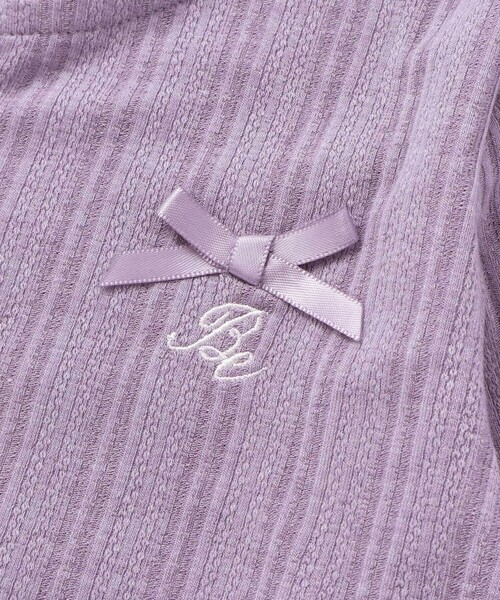BeBe（ベベ）の「【UVカット・速乾】袖丈調節針抜きテレコ長袖ZIPカーディガン(90~130cm)（カーディガン/ボレロ・キッズ・オフホワイト/パープル・XS/L/M/S）」の8枚目の写真