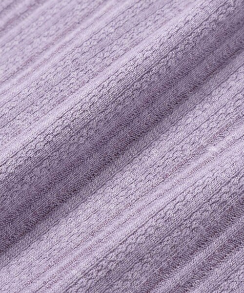 BeBe（ベベ）の「【UVカット・速乾】袖丈調節針抜きテレコ長袖ZIPカーディガン(90~130cm)（カーディガン/ボレロ・キッズ・オフホワイト/パープル・XS/L/M/S）」の13枚目の写真