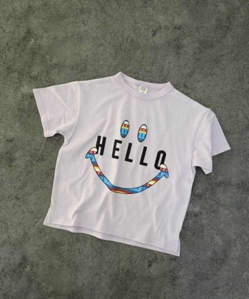 nicohrat（ニコフラート）の「nicohrat/ニコフラート ハロー Tシャツ（Tシャツ/カットソー・キッズ・ライトグリーン/パープル/オフホワイト・100cm/110cm/120cm/130cm/140cm/90cm）」の16枚目の写真