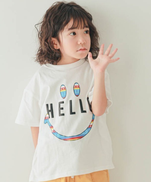 nicohrat（ニコフラート）の「nicohrat/ニコフラート ハロー Tシャツ（Tシャツ/カットソー・キッズ・ライトグリーン/パープル/オフホワイト・100cm/110cm/120cm/130cm/140cm/90cm）」の7枚目の写真