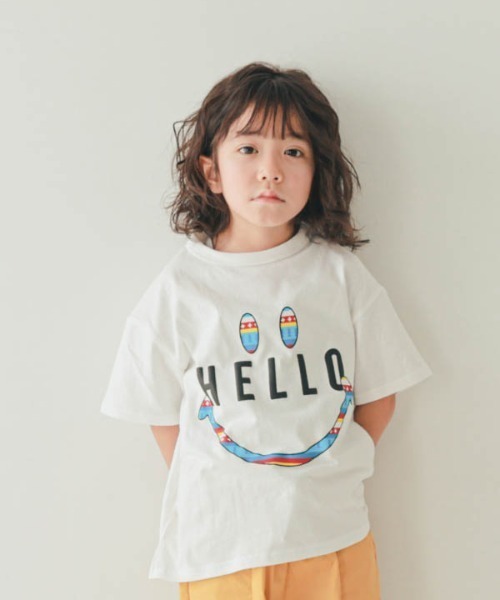 nicohrat（ニコフラート）の「nicohrat/ニコフラート ハロー Tシャツ（Tシャツ/カットソー・キッズ・ライトグリーン/パープル/オフホワイト・100cm/110cm/120cm/130cm/140cm/90cm）」の8枚目の写真