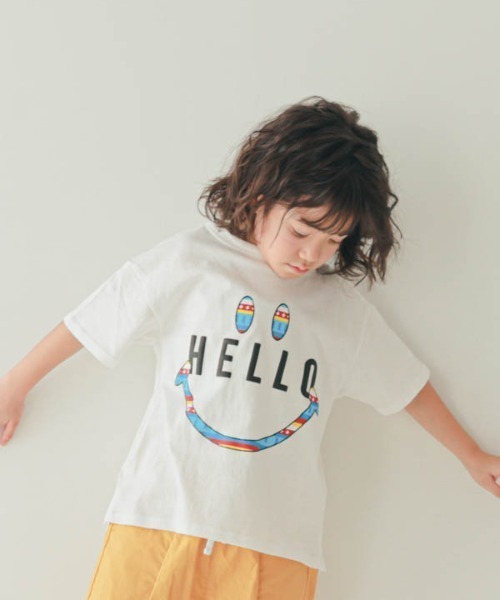 nicohrat（ニコフラート）の「nicohrat/ニコフラート ハロー Tシャツ（Tシャツ/カットソー・キッズ・ライトグリーン/パープル/オフホワイト・100cm/110cm/120cm/130cm/140cm/90cm）」の9枚目の写真