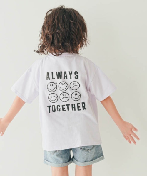 nicohrat（ニコフラート）の「nicohrat/ニコフラート ハロー Tシャツ（Tシャツ/カットソー・キッズ・ライトグリーン/パープル/オフホワイト・100cm/110cm/120cm/130cm/140cm/90cm）」の6枚目の写真