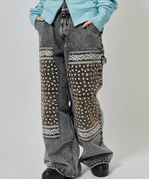atmos pink | atmos pink Panelled Bandana Denim Pants / アトモス ピンク パネェルド バンダナ デニム パンツ(デニムパンツ)