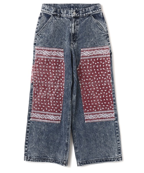 atmos pink（アトモスピンク）の「atmos pink Panelled Bandana Denim Pants / アトモス ピンク パネェルド バンダナ デニム パンツ（デニムパンツ・レディース・ブラック/ブルー・M/S）」の12枚目の写真