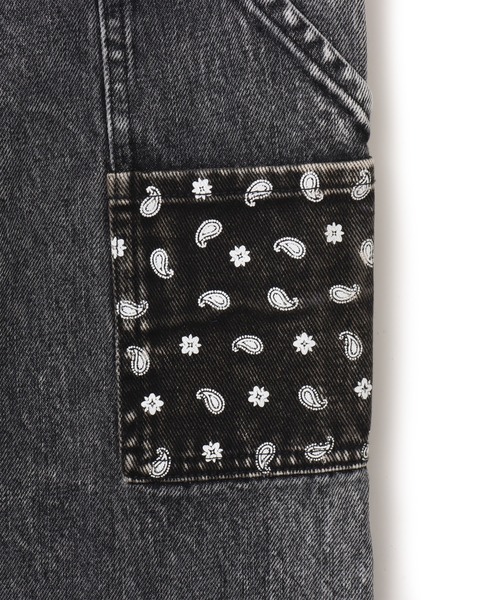 atmos pink（アトモスピンク）の「atmos pink Panelled Bandana Denim Pants / アトモス ピンク パネェルド バンダナ デニム パンツ（デニムパンツ・レディース・ブラック/ブルー・M/S）」の6枚目の写真