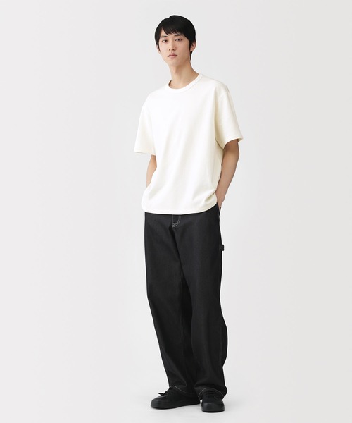 MUJI Labo(ムジラボ)の「〔MUJI Labo〕紳士 昔ながらの製法で編み立てたミニ裏毛クルーネック半袖Tシャツ(Tシャツ/カットソー・メンズ・ホワイト/ライトグレー/チャコールグレー・S/M/L/XL)」の4枚目の写真