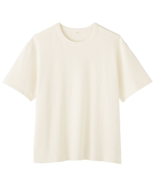 MUJI Labo(ムジラボ)の「〔MUJI Labo〕紳士 昔ながらの製法で編み立てたミニ裏毛クルーネック半袖Tシャツ(Tシャツ/カットソー・メンズ・ホワイト/ライトグレー/チャコールグレー・S/M/L/XL)」の5枚目の写真
