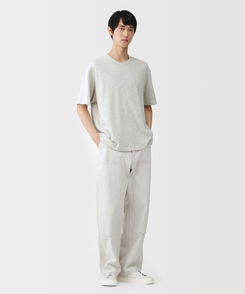 MUJI Labo(ムジラボ)の「〔MUJI Labo〕紳士 昔ながらの製法で編み立てたミニ裏毛クルーネック半袖Tシャツ(Tシャツ/カットソー・メンズ・ホワイト/ライトグレー/チャコールグレー・S/M/L/XL)」の10枚目の写真
