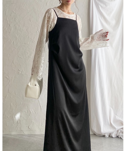 She's Closet(シーズクローゼット)の「長袖 シースルー/シアー スカラップレースブラウス 花柄トップス(シャツ/ブラウス・レディース・ブラック/アイボリー・FREE)」の16枚目の写真
