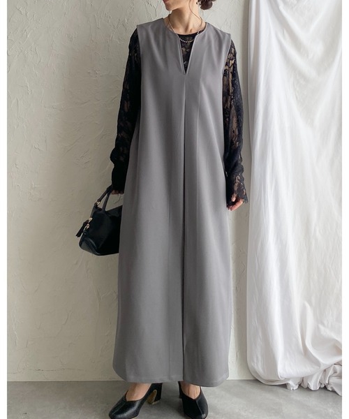 She's Closet(シーズクローゼット)の「長袖 シースルー/シアー スカラップレースブラウス 花柄トップス(シャツ/ブラウス・レディース・ブラック/アイボリー・FREE)」の21枚目の写真