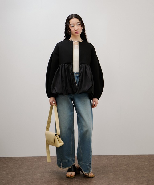 ADAM ET ROPE'(アダムエロペ)の「ロングスリーブカットソー(Tシャツ/カットソー・レディース・オフホワイト/ブラウン・FREE)」の5枚目の写真