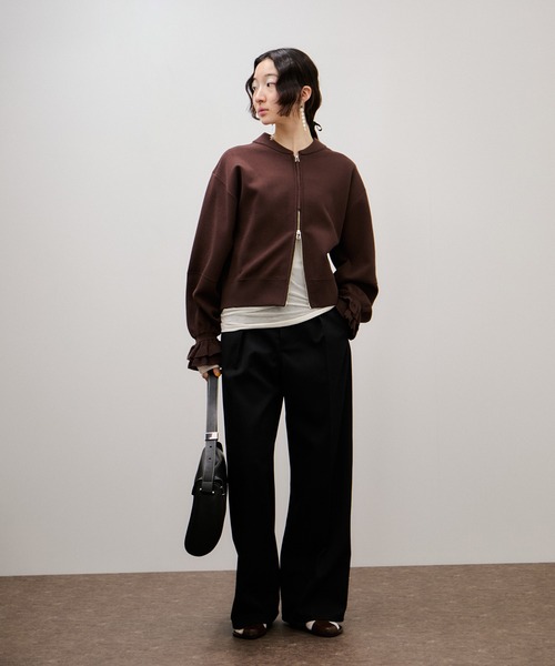 ADAM ET ROPE'(アダムエロペ)の「ロングスリーブカットソー(Tシャツ/カットソー・レディース・オフホワイト/ブラウン・FREE)」の6枚目の写真
