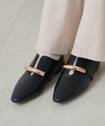 【apres jour clair】ゴールドモチーフフラットシューズ