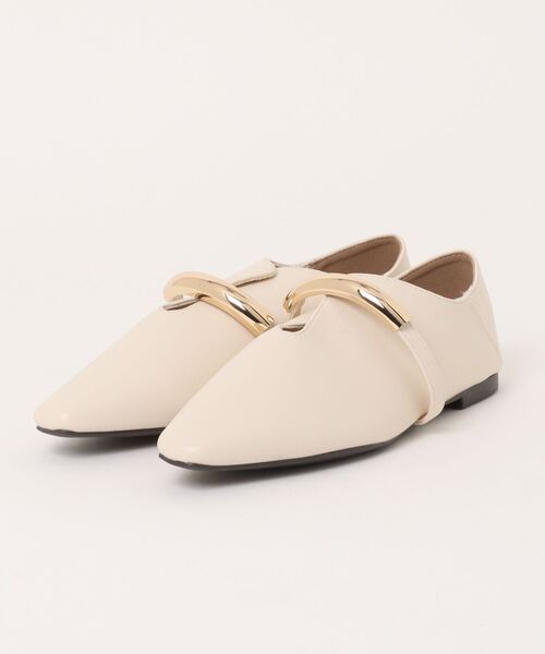 apres jour clair(アプレジュールクレア)の「【apres jour clair】ゴールドモチーフフラットシューズ(パンプス・レディース・アイボリー/ブラック・LARGE/SMALL/MEDIUM/X-LARGE)」の11枚目の写真