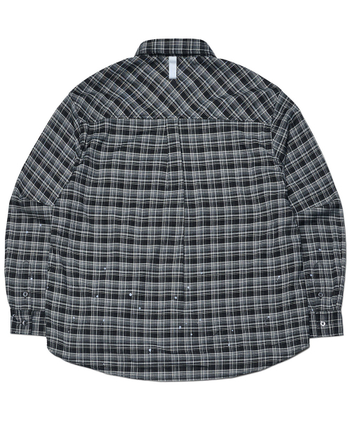 NOMANUAL(NOMANUAL)の「PAINTED PLAID SHIRT - BLACK(シャツ/ブラウス・レディース・その他・LARGE/SMALL/MEDIUM)」の2枚目の写真