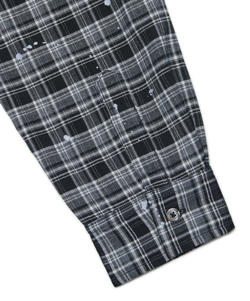 NOMANUAL(NOMANUAL)の「PAINTED PLAID SHIRT - BLACK(シャツ/ブラウス・レディース・その他・LARGE/SMALL/MEDIUM)」の4枚目の写真