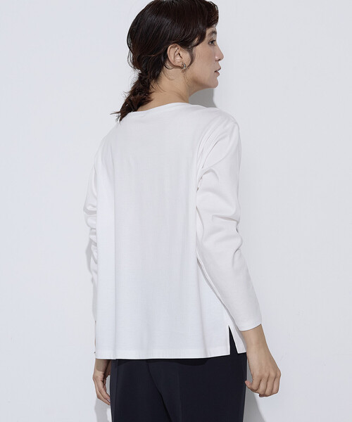 COMME CA(コムサ)の「〔 Sサイズ 〕 スーピマバイオシルスムース プリントTシャツ(Tシャツ/カットソー・レディース・ホワイト・5号)」の5枚目の写真