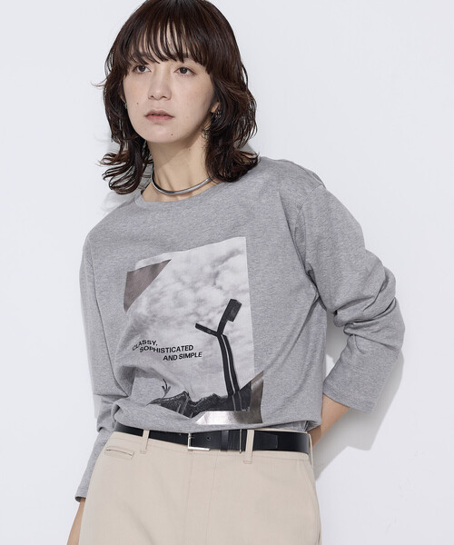 COMME CA(コムサ)の「〔 Sサイズ 〕 スーピマバイオシルスムース プリントTシャツ(Tシャツ/カットソー・レディース・ホワイト・5号)」の7枚目の写真