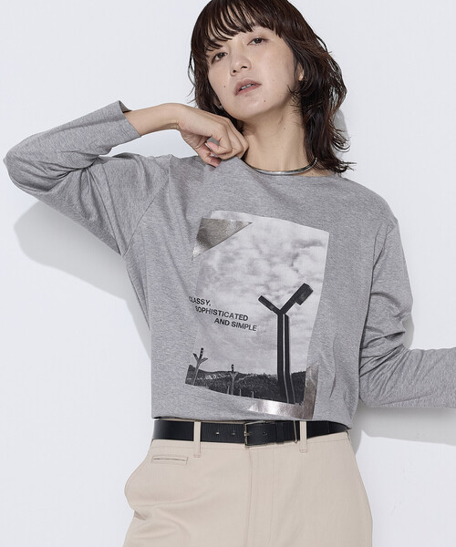 COMME CA(コムサ)の「〔 Sサイズ 〕 スーピマバイオシルスムース プリントTシャツ(Tシャツ/カットソー・レディース・ホワイト・5号)」の9枚目の写真