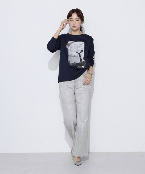 COMME CA(コムサ)の「〔 Sサイズ 〕 スーピマバイオシルスムース プリントTシャツ(Tシャツ/カットソー・レディース・ホワイト・5号)」の10枚目の写真