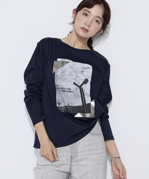 COMME CA(コムサ)の「〔 Sサイズ 〕 スーピマバイオシルスムース プリントTシャツ(Tシャツ/カットソー・レディース・ホワイト・5号)」の11枚目の写真