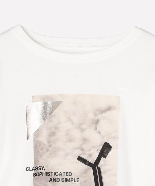 COMME CA(コムサ)の「〔 Sサイズ 〕 スーピマバイオシルスムース プリントTシャツ(Tシャツ/カットソー・レディース・ホワイト・5号)」の19枚目の写真