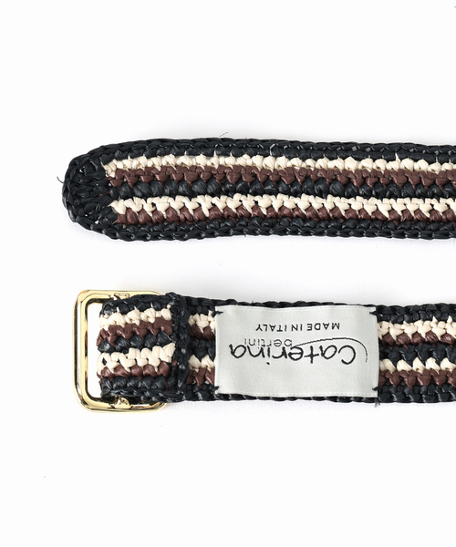 VERMEIL par iena(ヴェルメイユパーイエナ)の「Caternina Bertini カテリーナ ベルティーニ Belts Stripe 5672(ベルト・レディース・A・FREE)」の4枚目の写真