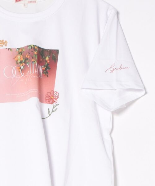NAVY(ネイビー)の「NAVY ベーシックプリントT2(Tシャツ/カットソー・レディース・ホワイト系1/ホワイト系2/チャコールグレー・M/L)」の9枚目の写真