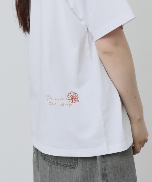 NAVY(ネイビー)の「NAVY ベーシックプリントT2(Tシャツ/カットソー・レディース・ホワイト系1/ホワイト系2/チャコールグレー・M/L)」の12枚目の写真