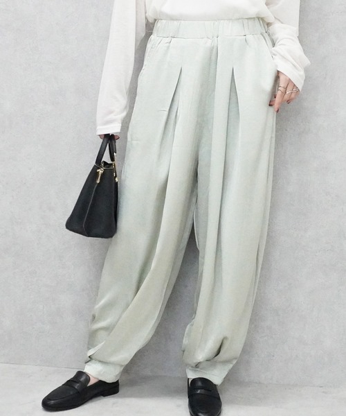 SELECT LEVERY(セレクトリベリー)の「サテンパンツ(その他パンツ・レディース・ミント/ライトベージュ/ブラック・MEDIUM)」の16枚目の写真