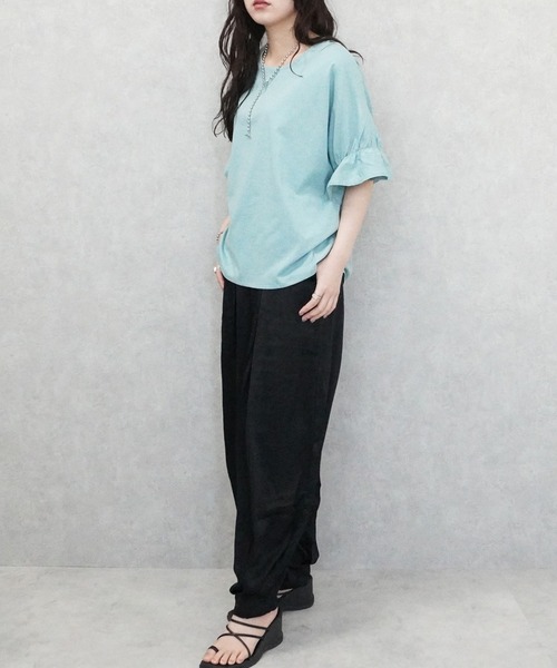 SELECT LEVERY(セレクトリベリー)の「サテンパンツ(その他パンツ・レディース・ミント/ライトベージュ/ブラック・MEDIUM)」の6枚目の写真