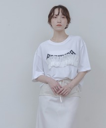 Eimee Law | ウェーブフリルロゴプリントTシャツ(Tシャツ/カットソー)