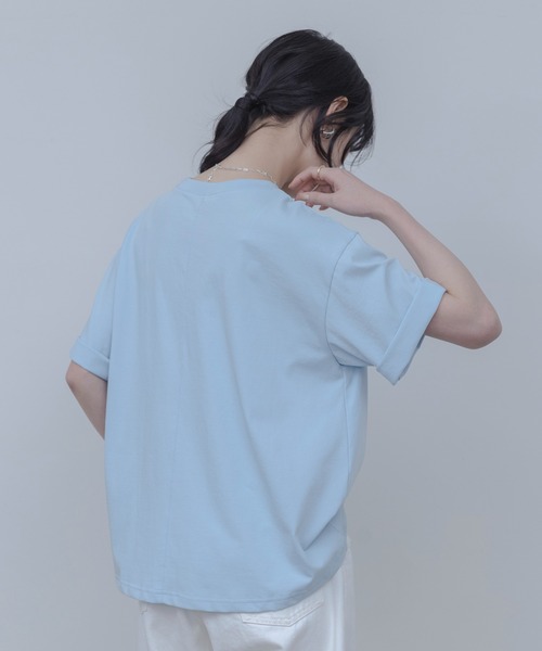 ウェーブフリルロゴプリントTシャツ Eimee Law│Eimee Law & LHELBIE