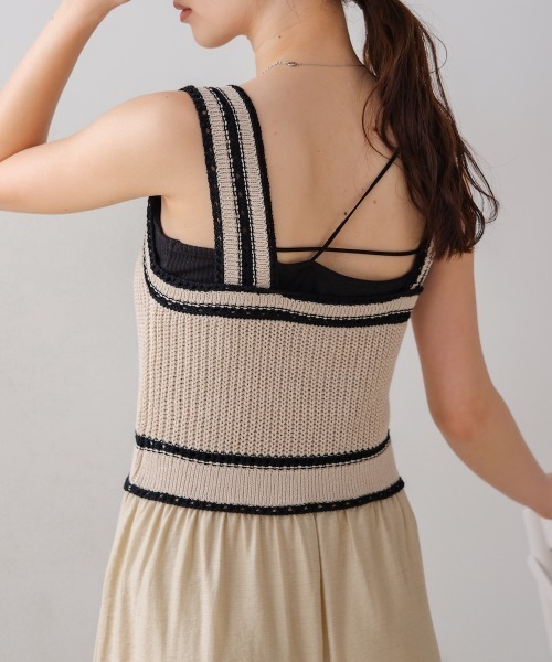 Bab(バブ)の「【S・Mサイズ展開】ニットドッキングティアードワンピース(ワンピース・レディース・ベージュ/ブラック/ライトグリーン・SMALL/MEDIUM)」の20枚目の写真