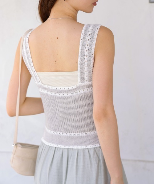 Bab(バブ)の「【S・Mサイズ展開】ニットドッキングティアードワンピース(ワンピース・レディース・ベージュ/ブラック/ライトグリーン・SMALL/MEDIUM)」の6枚目の写真