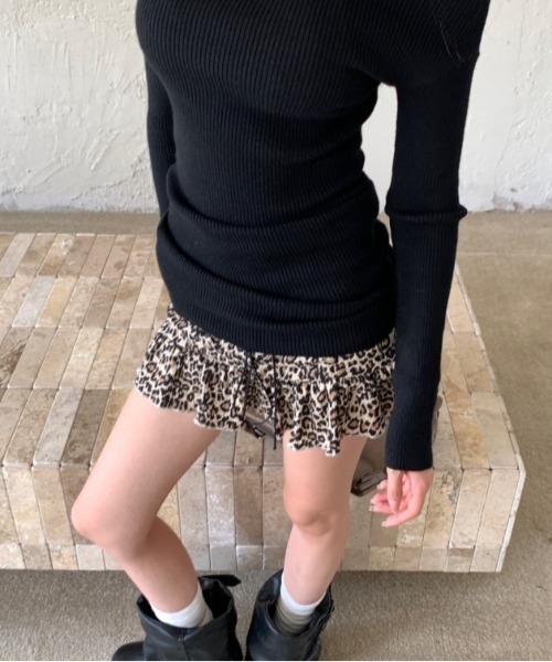 Vipoa（ヴィポア）の「leopard mini skirt（スカート・レディース・ブラウン・FREE）」の5枚目の写真