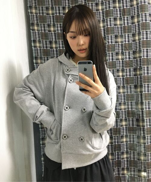 BAUF（バウフ）の「ダブルボタンフードジャケット[グレー]（パーカー・レディース・その他・FREE）」の12枚目の写真