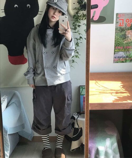 BAUF（バウフ）の「ダブルボタンフードジャケット[グレー]（パーカー・レディース・その他・FREE）」の13枚目の写真