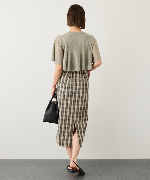 ROPE'（ロペ）の「[美人スカート]【DEVEAUX(デヴォー)】別注ハイストレッチチェックポケット付きタイトスカート/イージーケア/26SS（スカート・レディース・ベージュ・36/38）」の6枚目の写真